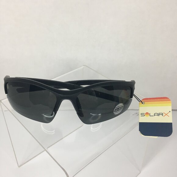 Men's Sunglasses UV400 Black SolarX 59092 Polycarbonate Lens - Picture 1 of 16